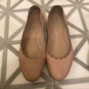 Chloe Nude Leather Ballet Flats Size 8.5 $495